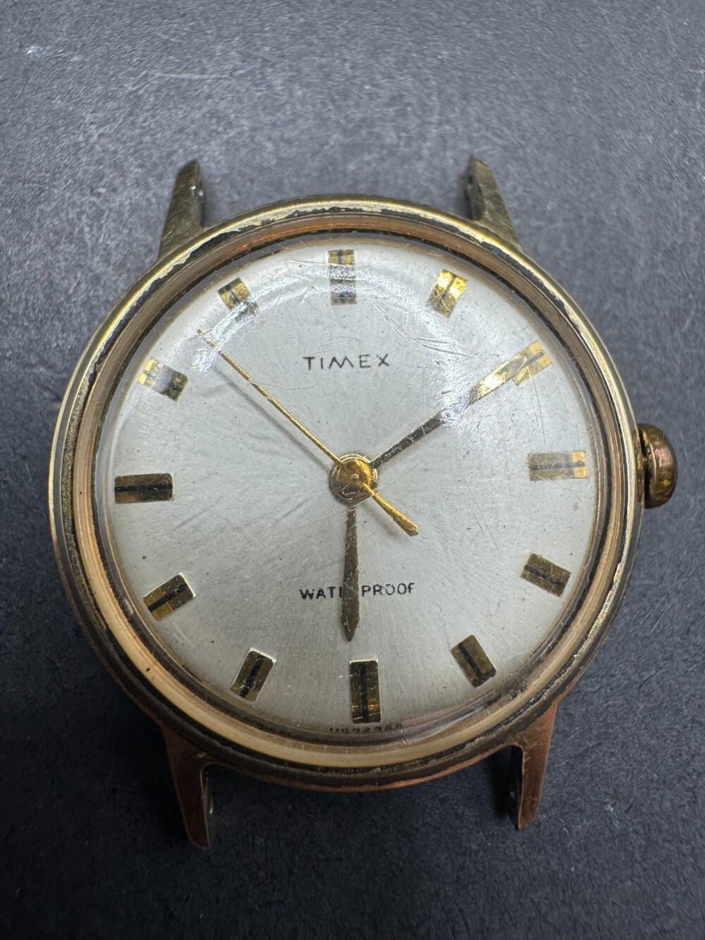 1968 Vintage Timex Marlin Manual Wind 11642468 Gold Tone Waterproof No Band